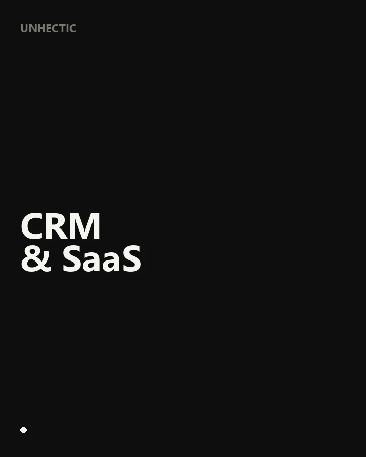CRM software and SaaS services by Unhectic